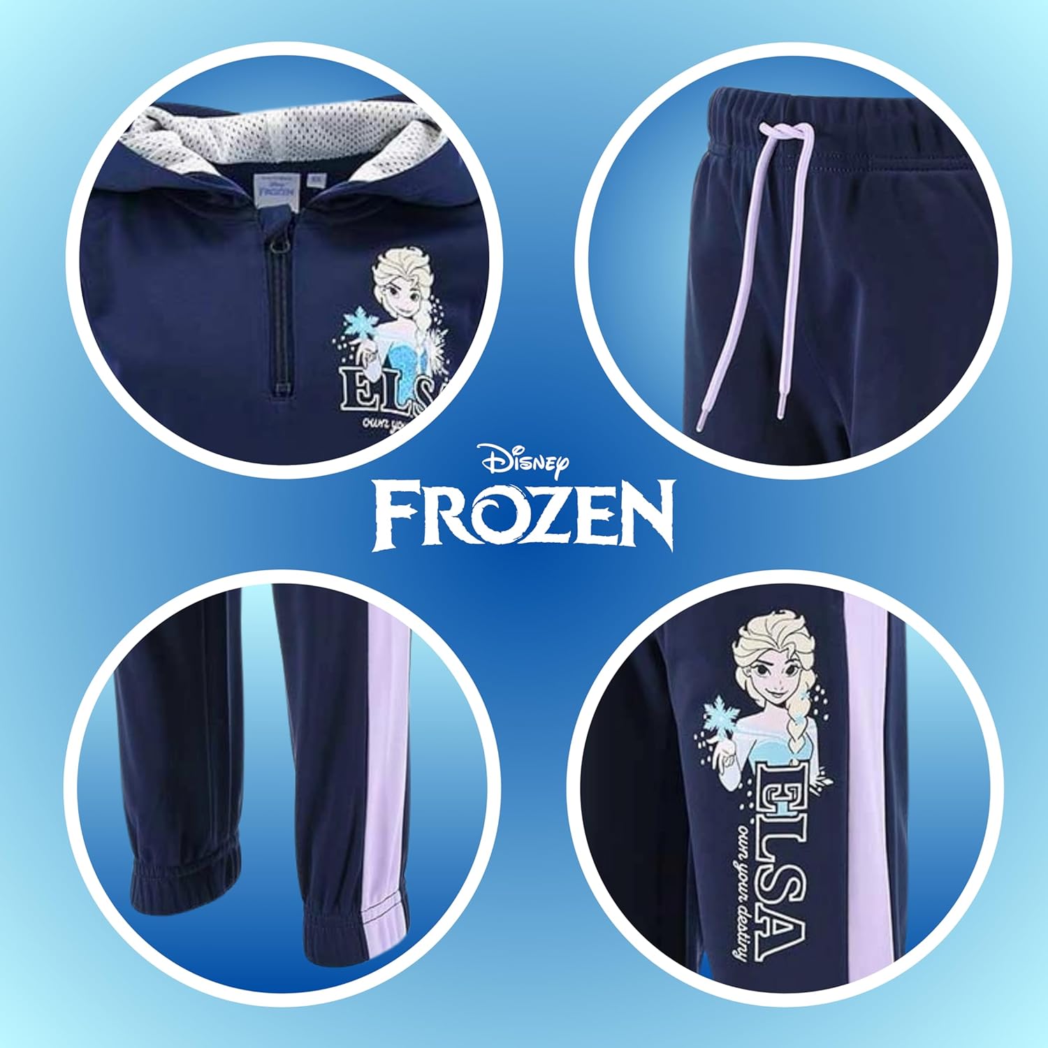 Survêtement Elsa bleu 2 pièces pour fille La Reine des Neiges – Image 8