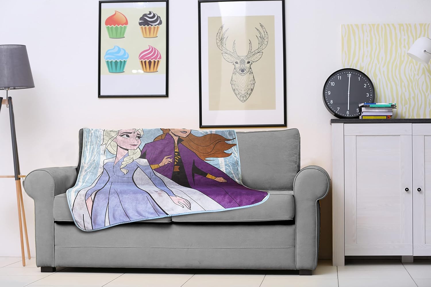 Plaid polaire La Reine des Neiges Les Soeurs Ensemble 130x150 en 100% microfibre – Image 6