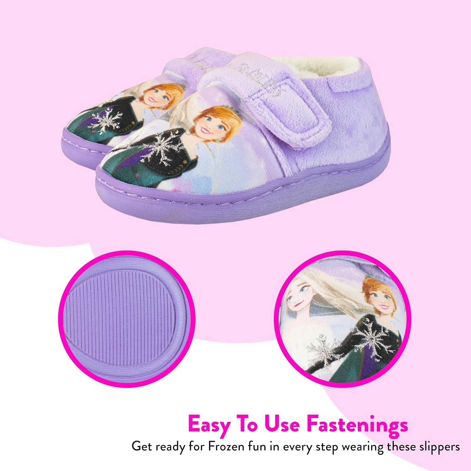 Chaussons Disney Frozen Anna et Elsa à velcro – Image 5