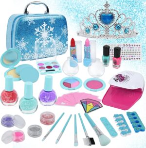 Coffret maquillage lavable Reine des Neiges avec couronne pour enfant