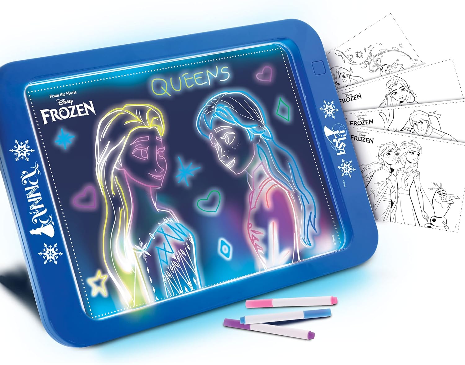 Ardoise magique LED Reine des Neiges avec feutres fluorescents – Image 2
