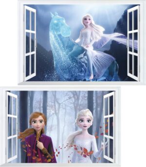 Stickers muraux Reine des Neiges 2 feuilles 43 cm x 65 cm