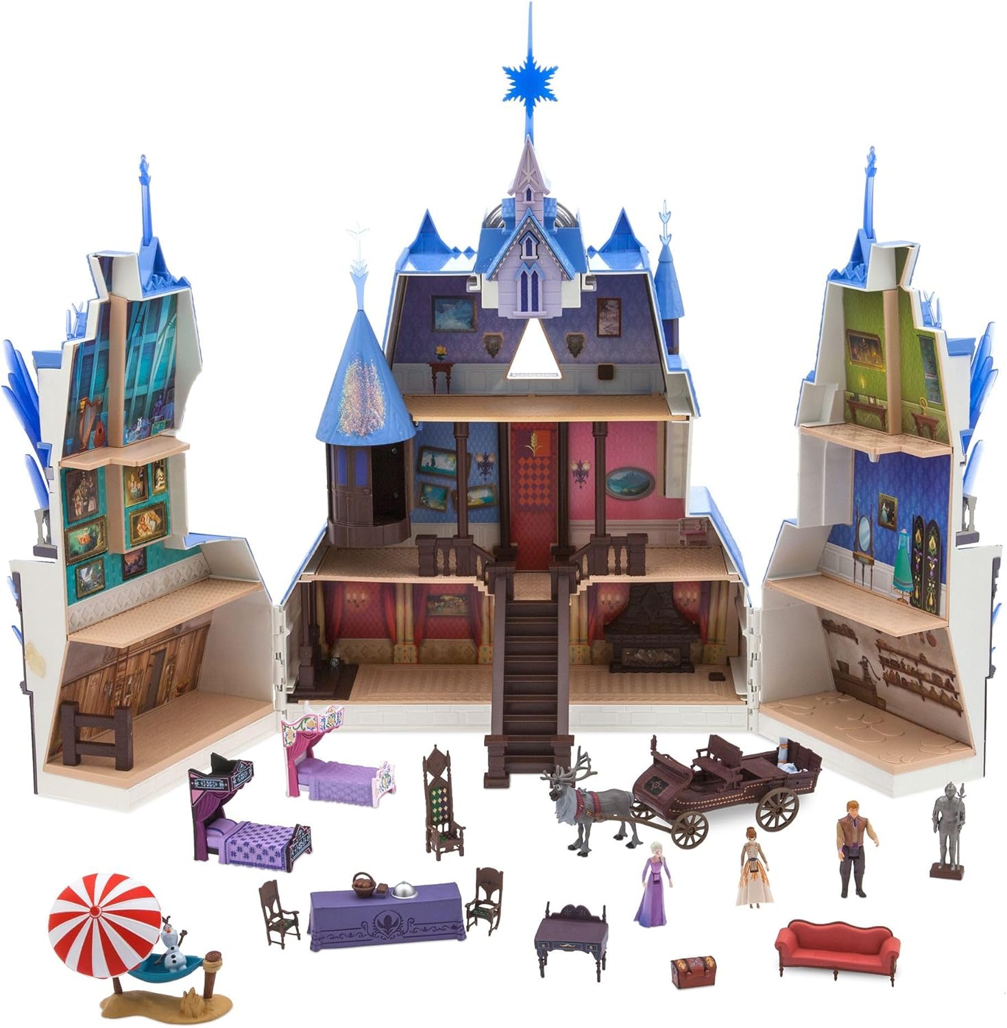 Château d'Arendelle lumineux Disney avec figurines La Reine des Neiges – Image 4