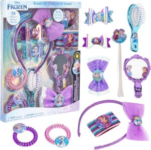 Kit cheveux Disney Frozen avec miroir et brosse, 20 pièces dès 3 ans