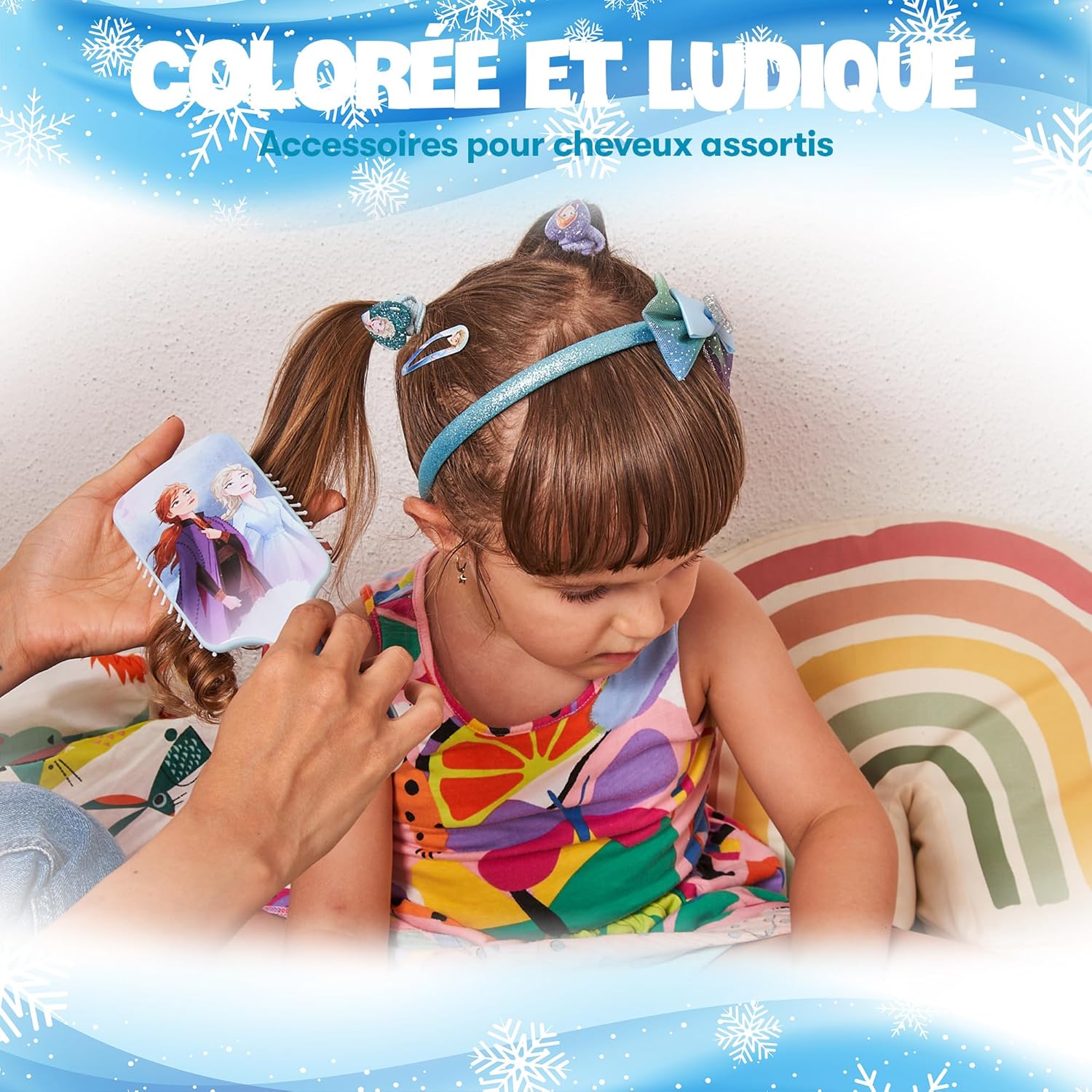 Kit cheveux Disney La Reine des Neiges Elsa et Anna avec serre-tête et brosse – Image 6