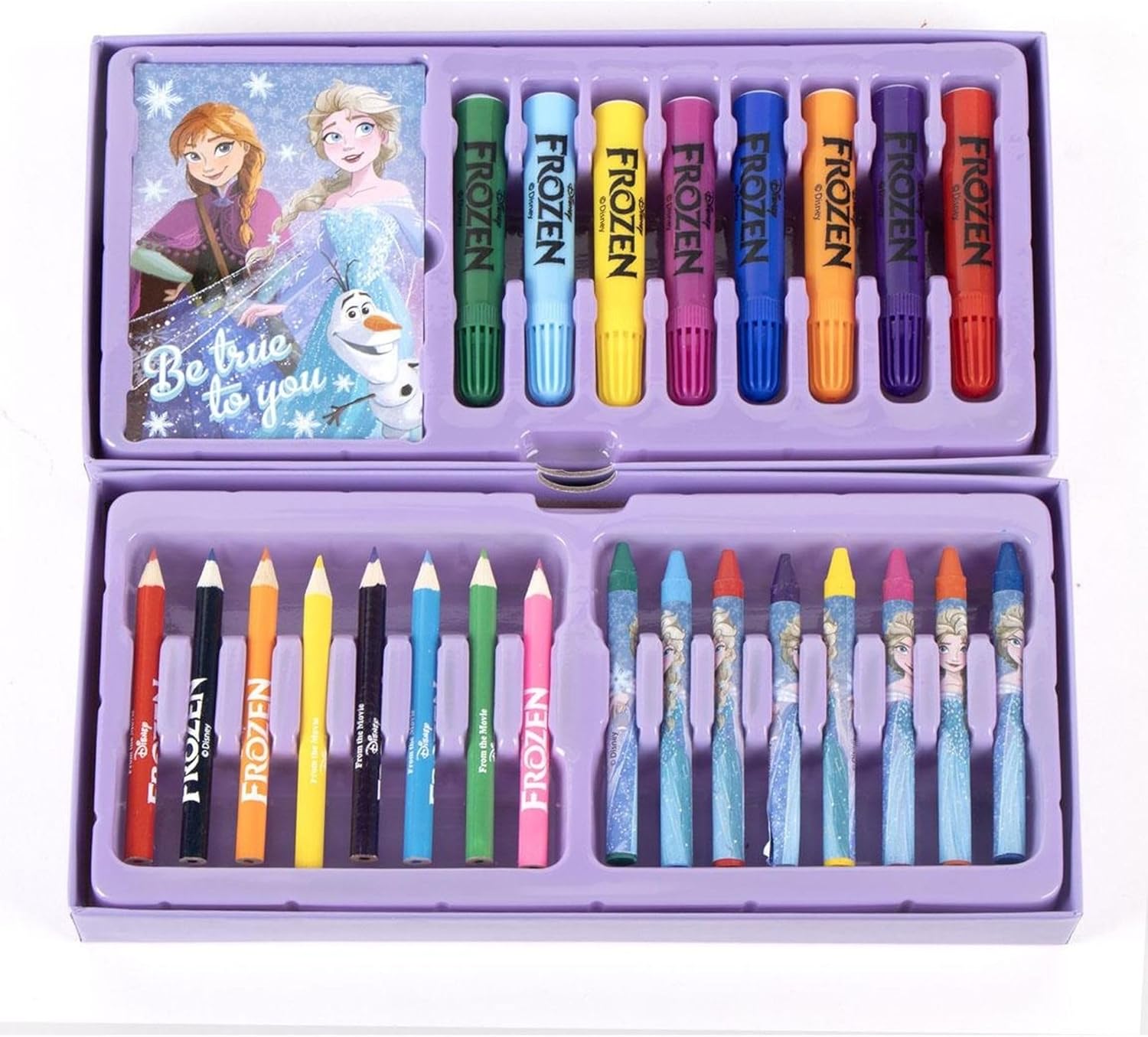 Coffret Disney de papeterie à colorier La Reine des Neiges avec accessoires – Image 3