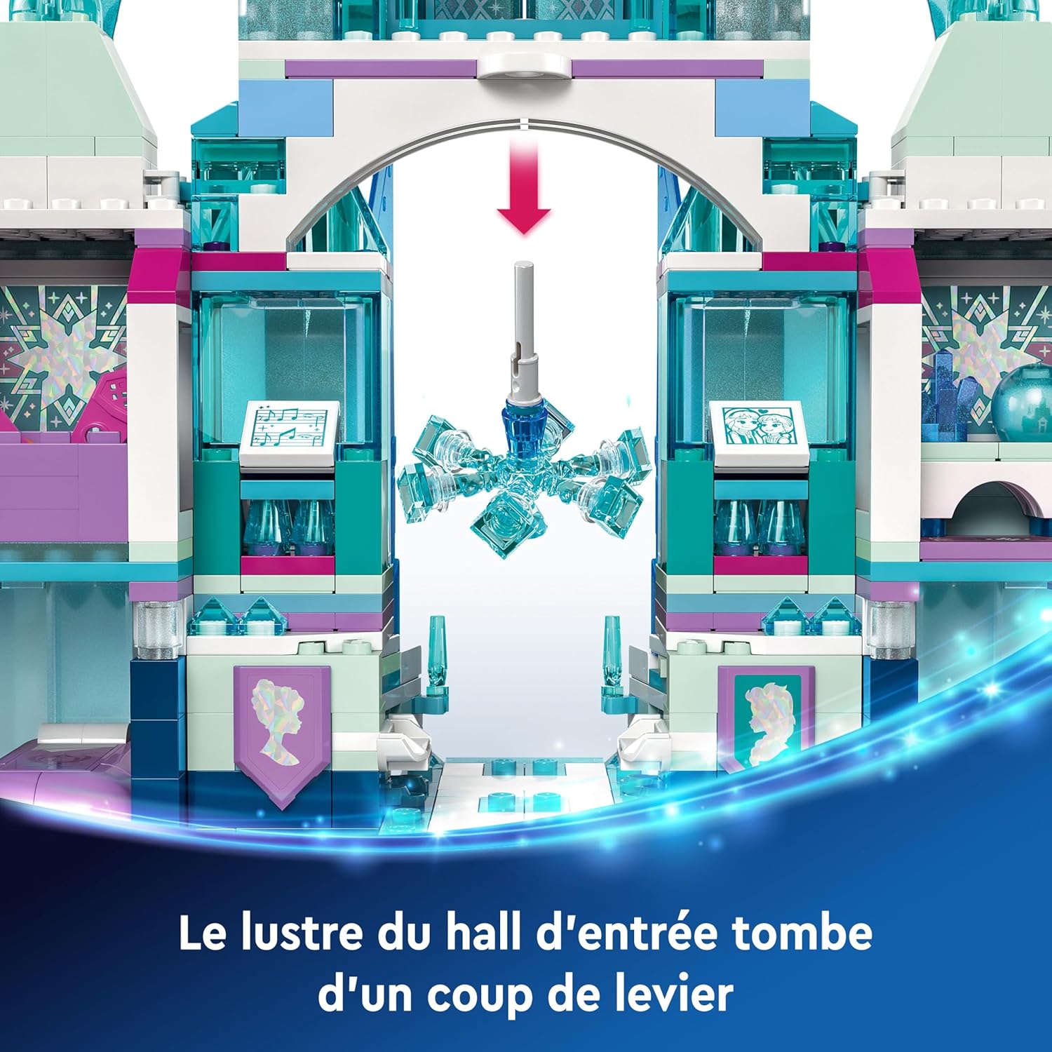 LEGO Disney Palais de glace d’Elsa avec château, Anna et Elsa 43244 – Image 5