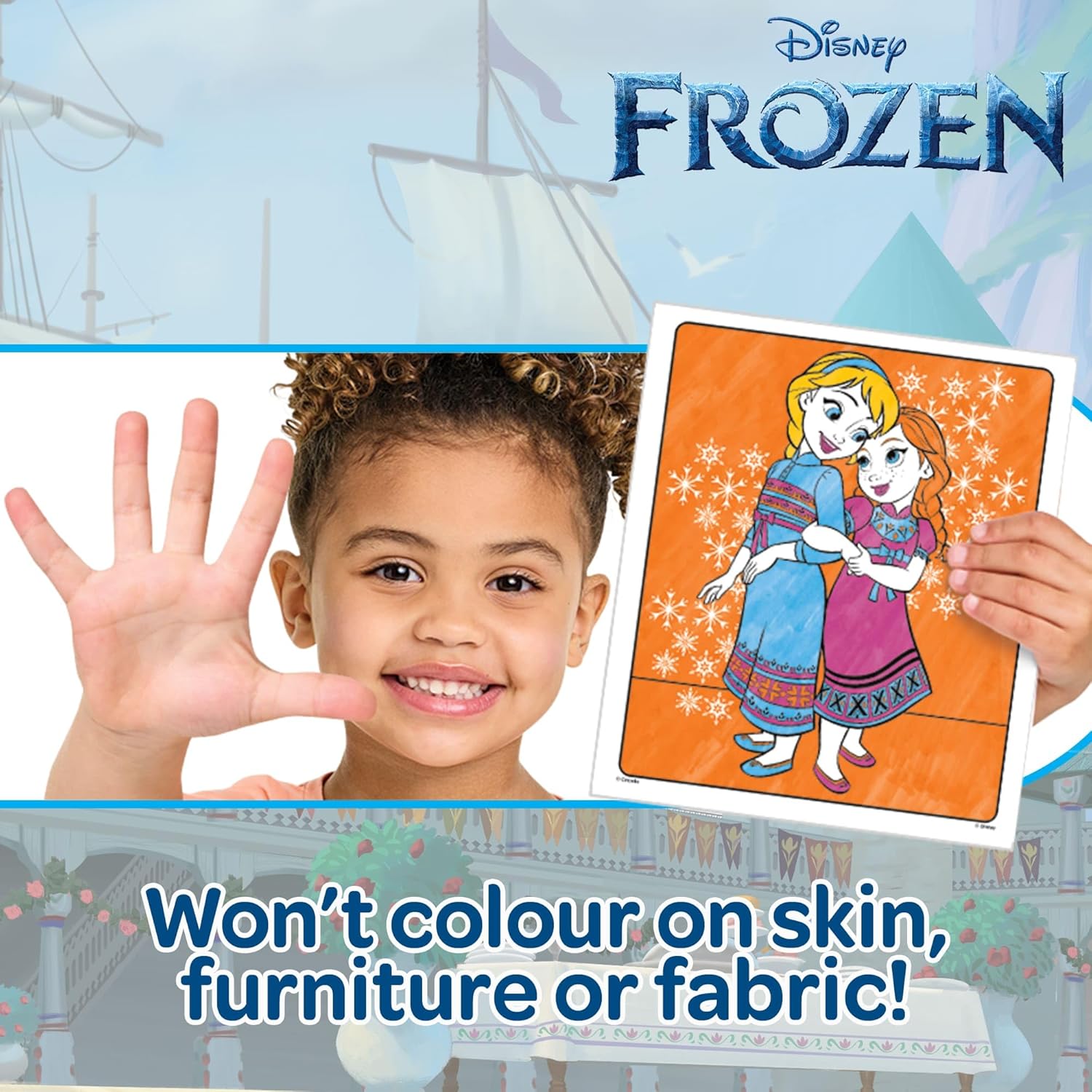 Kit Color Wonder La Reine des Neiges avec 18 pages et 4 feutres anti-tache – Image 4