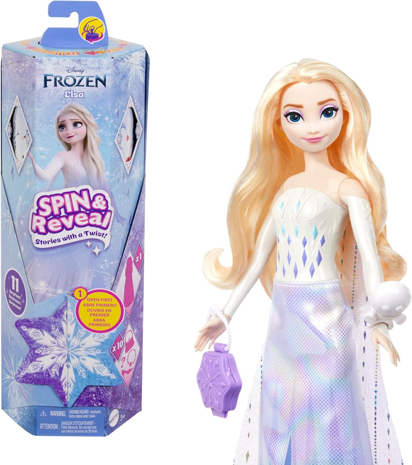 Poupée Surprise Elsa Disney La Reine des Neiges avec 11 surprises et scène de jeu