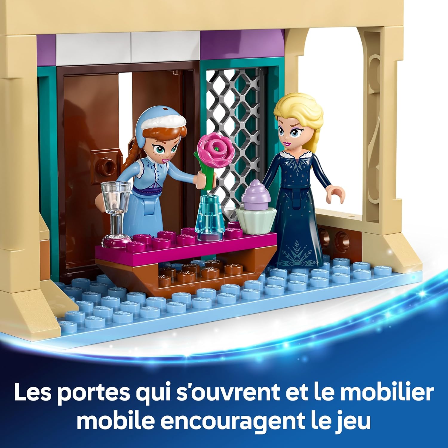 LEGO Disney La Reine des Neiges 43265 Château de glace d’Arendelle avec Anna, Elsa et Olaf – Image 3