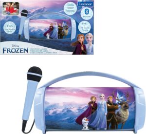Enceinte karaoké lumineuse Bluetooth La Reine des Neiges avec micro Lexibook