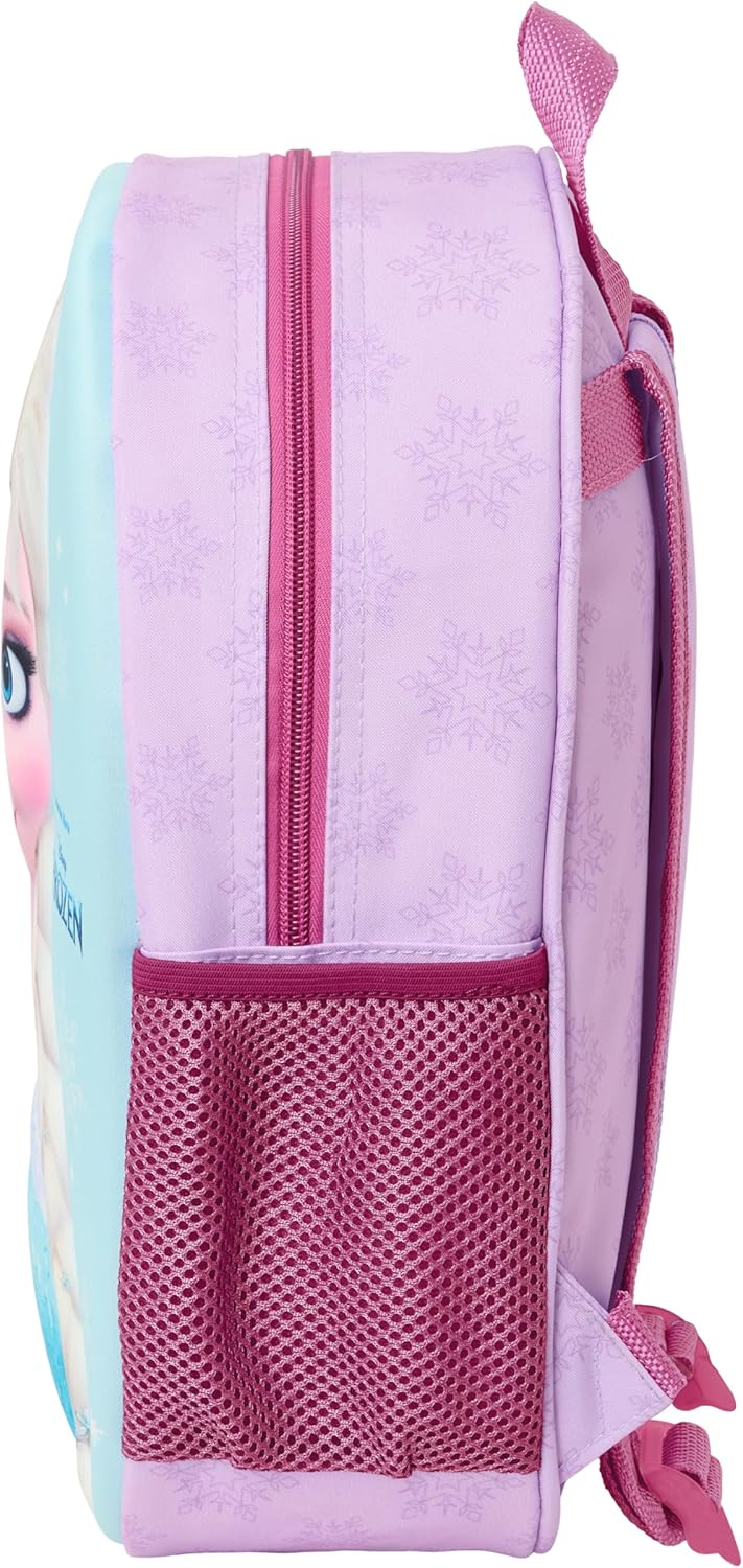 Sac à dos d'école Frozen 3D bleu céleste adaptable au chariot – Image 3