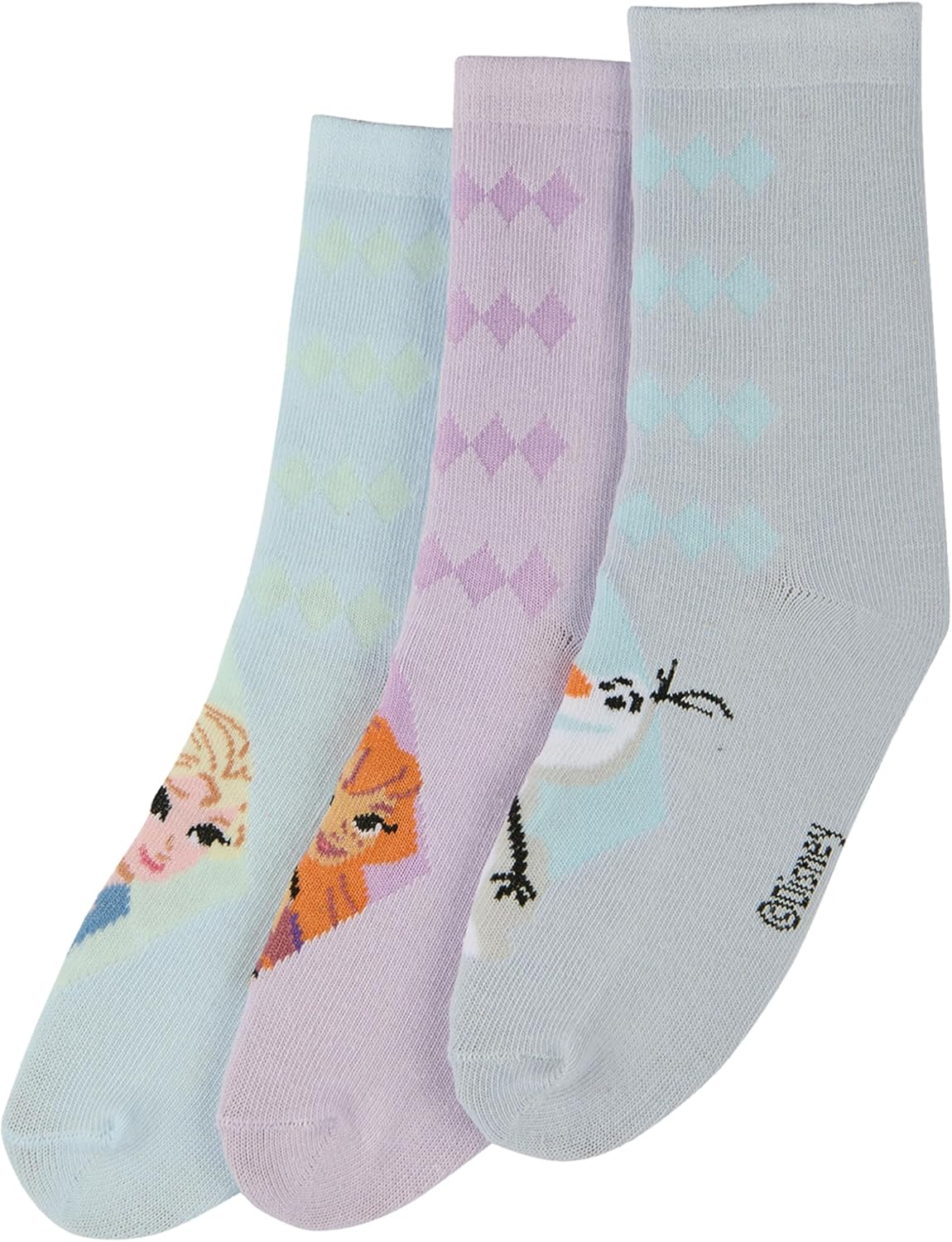Lot de 6 chaussettes Frozen La Reine des Neiges Anna Elsa multicolore, taille 23-26 – Image 3