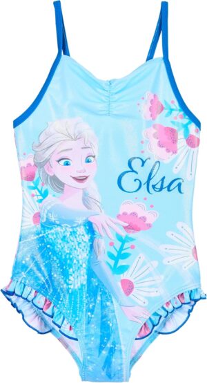 Maillot de bain une pièce Disney Frozen pour fille, design lumineux