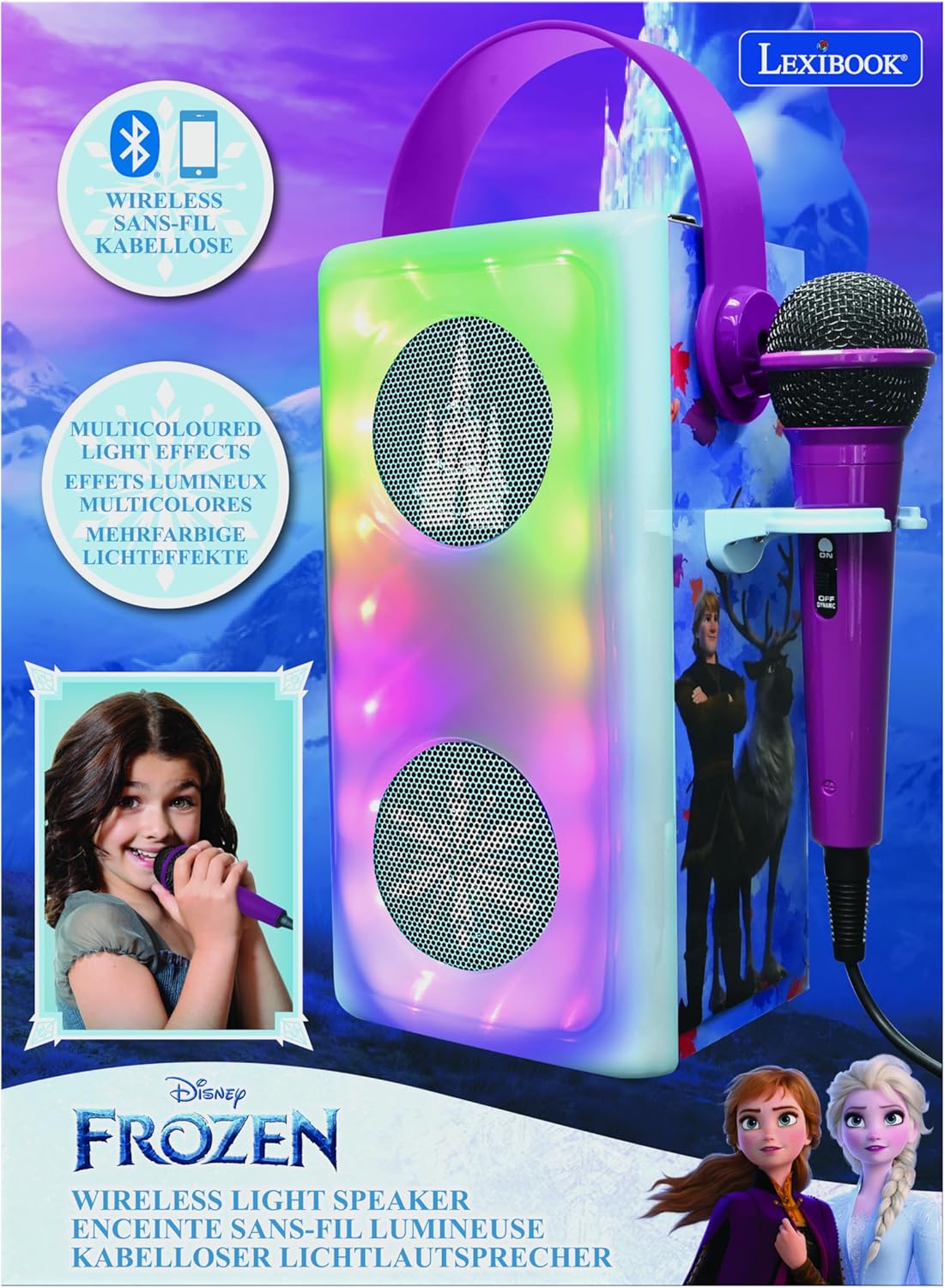 Enceinte Bluetooth lumineuse La Reine des Neiges Lexibook avec micro – Image 5