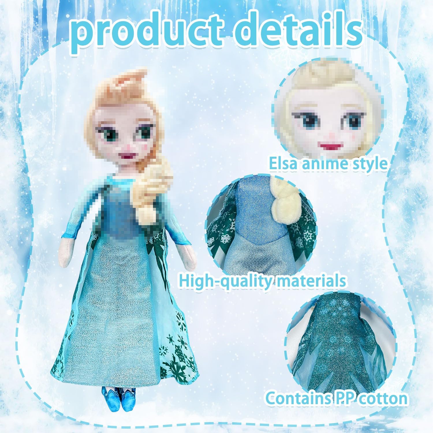 Peluche Elsa 40 cm Frozen 2 pour anniversaire – Image 3
