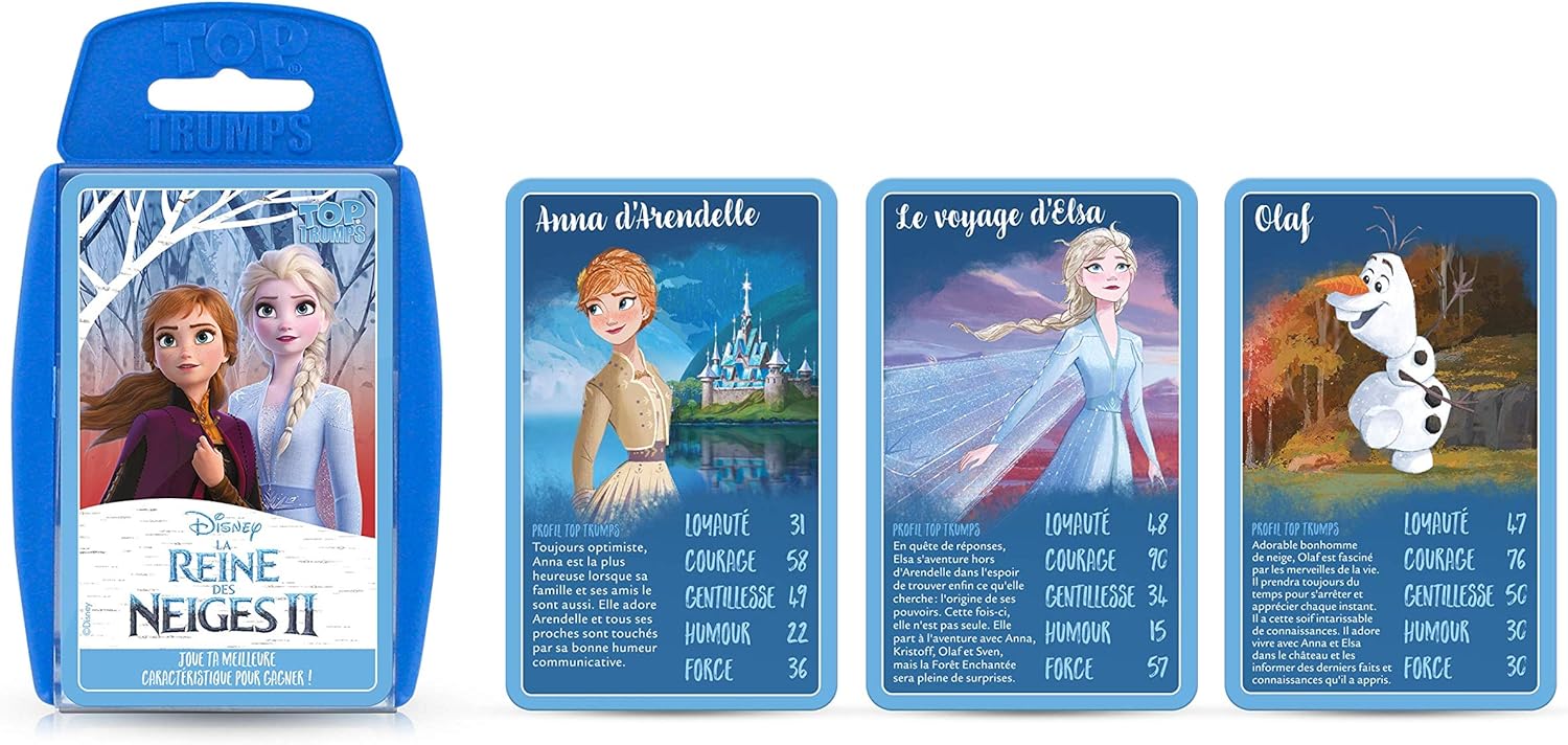 Top Trumps La Reine des Neiges 2 jeu de cartes version française Noir – Image 3