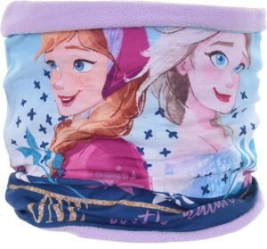 Écharpe tubulaire lilas La Reine des Neiges avec Elsa et Anna pour enfant