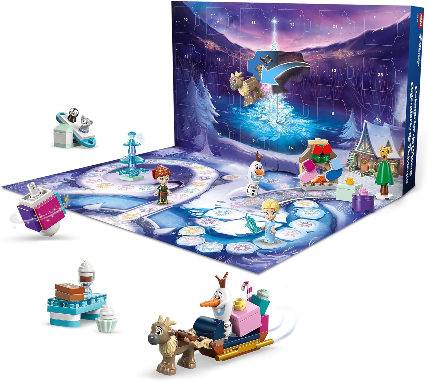 Calendrier de l’Avent 2025 LEGO Disney La Reine des Neiges avec Anna, Elsa et 24 surprises 43273 – Image 4