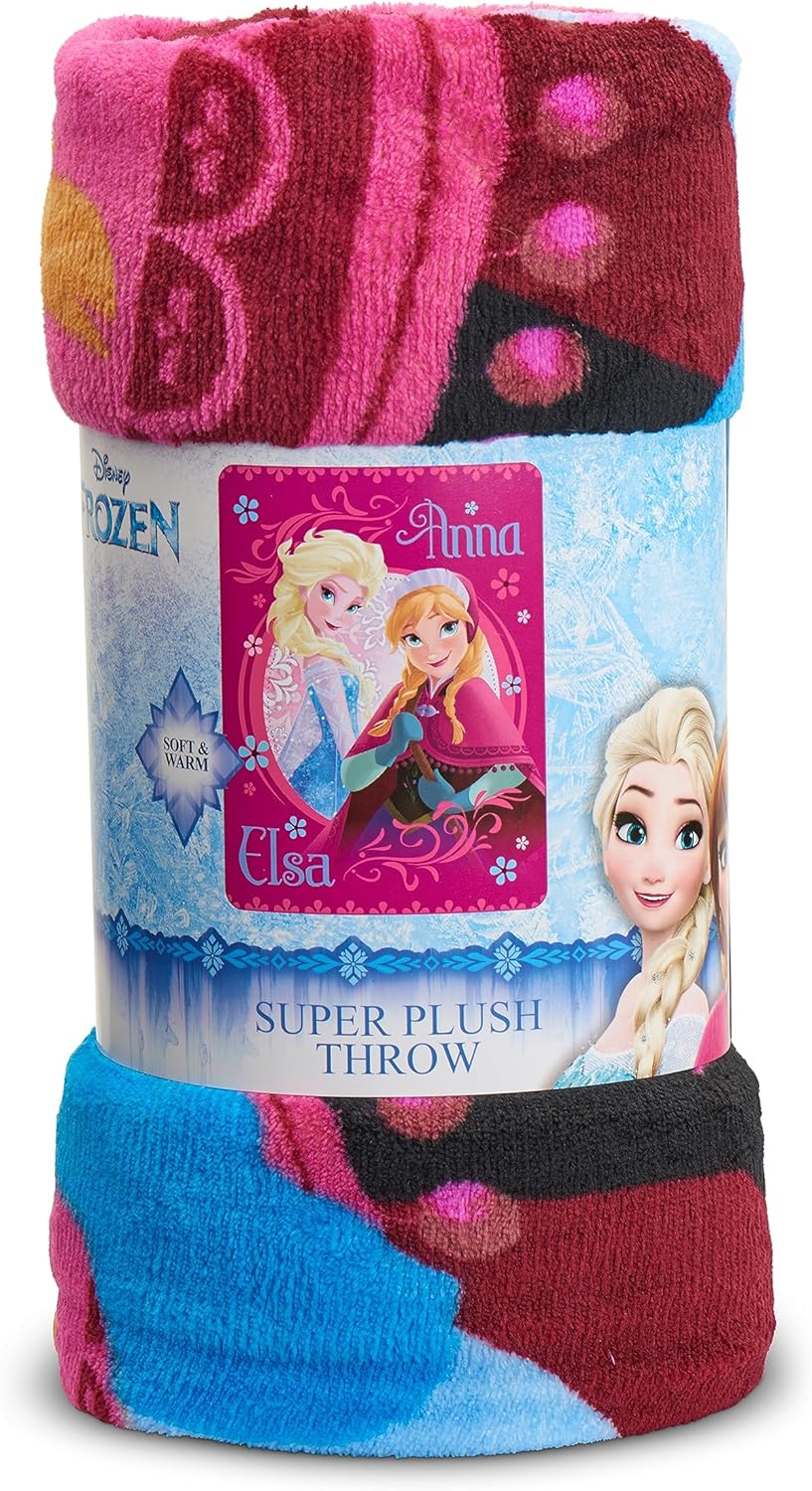 Plaid Disney La Reine des Neiges Loving Sisters en micro raschel 116,8 x 152,4 cm – Image 4
