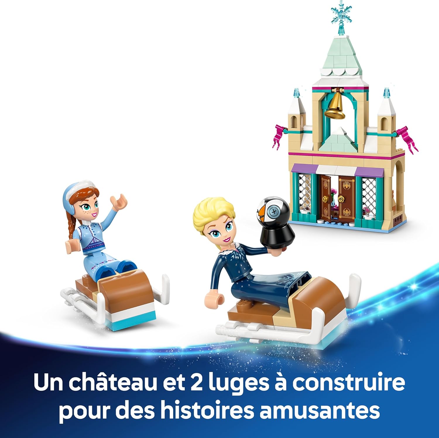 LEGO Disney La Reine des Neiges 43265 Château de glace d’Arendelle avec Anna, Elsa et Olaf – Image 5