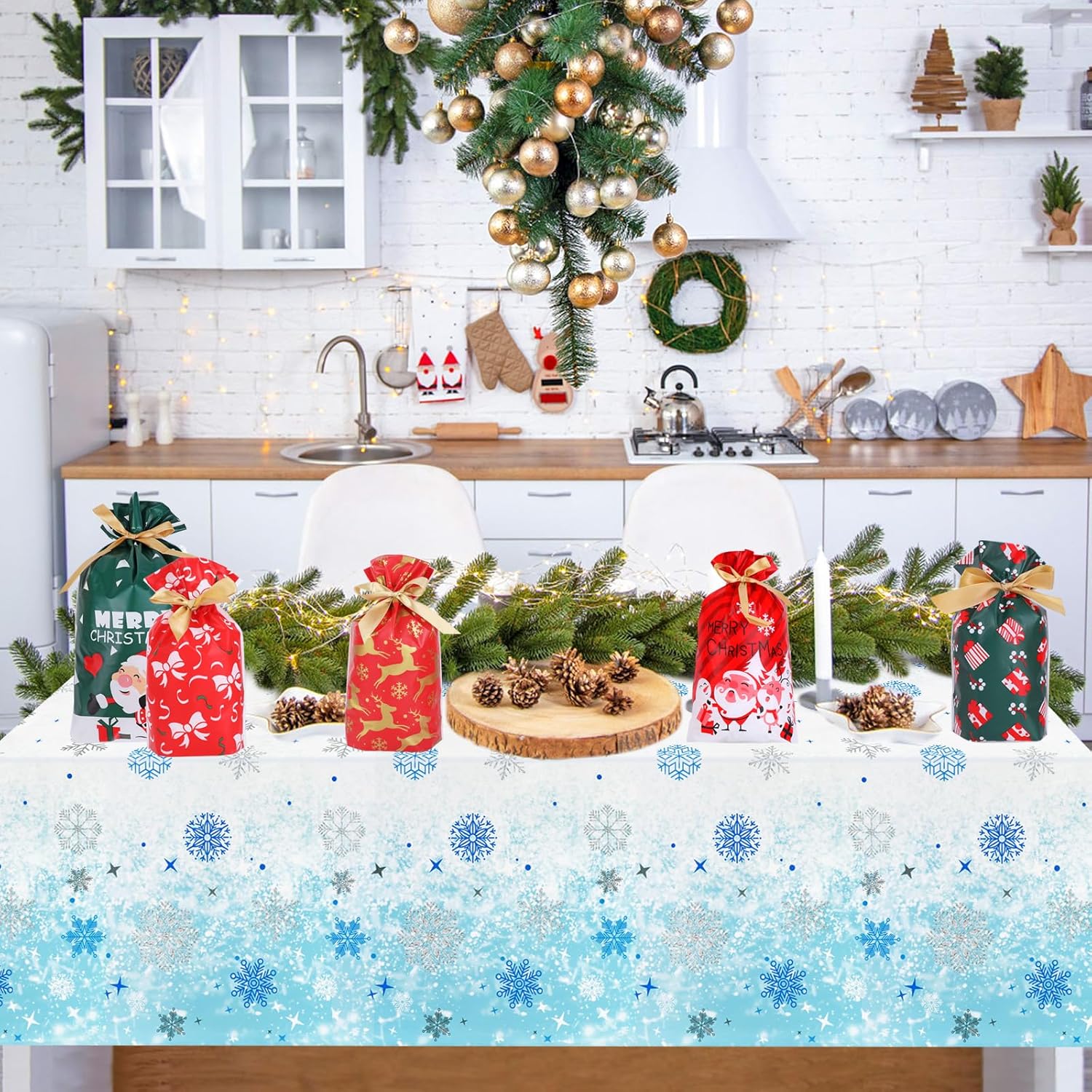 Nappe d'anniversaire Reine des Neiges en plastique jetable 54 x 108 – Image 7