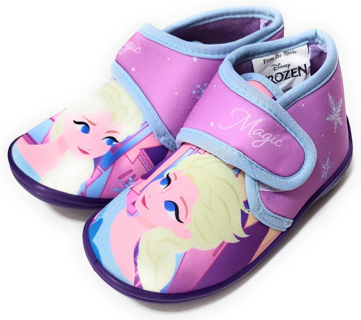 Chaussons demi-bottes Disney La Reine des Neiges Elsa à velcro pour fille