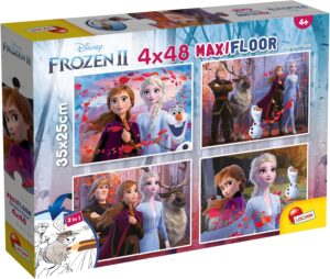 Puzzle Disney La Reine des Neiges 2 en 1, 4 x 48 pièces double face