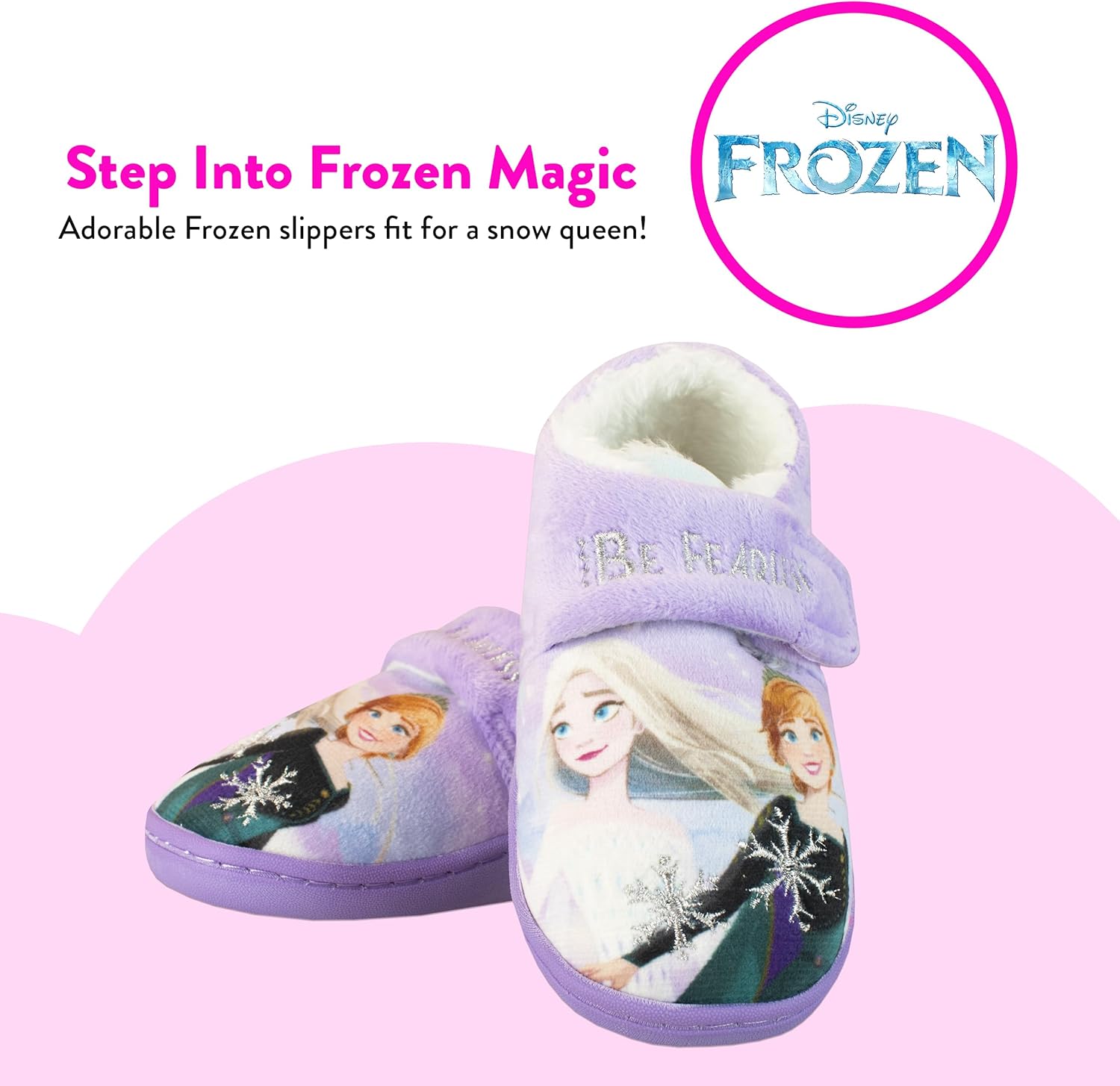 Chaussons Disney Frozen Anna et Elsa à velcro – Image 4