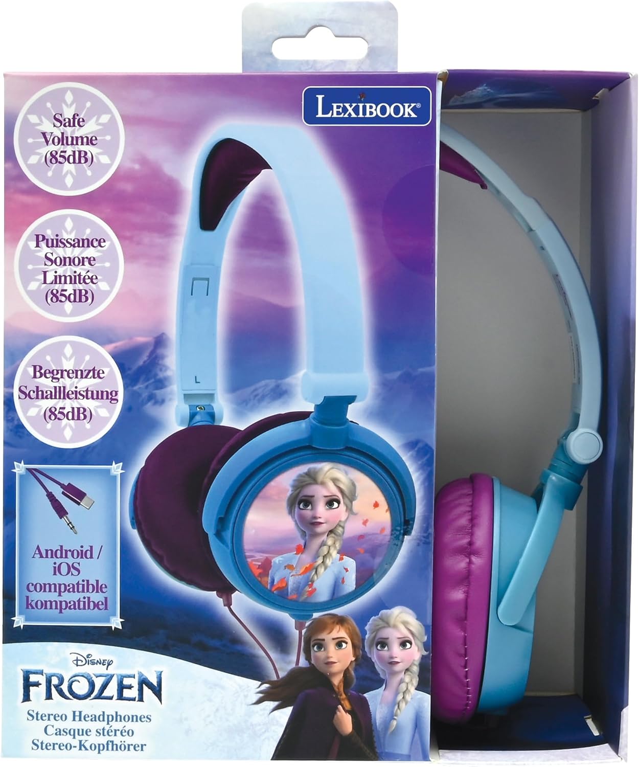 Casque audio pliable et ajustable La Reine des Neiges Lexibook – Image 6