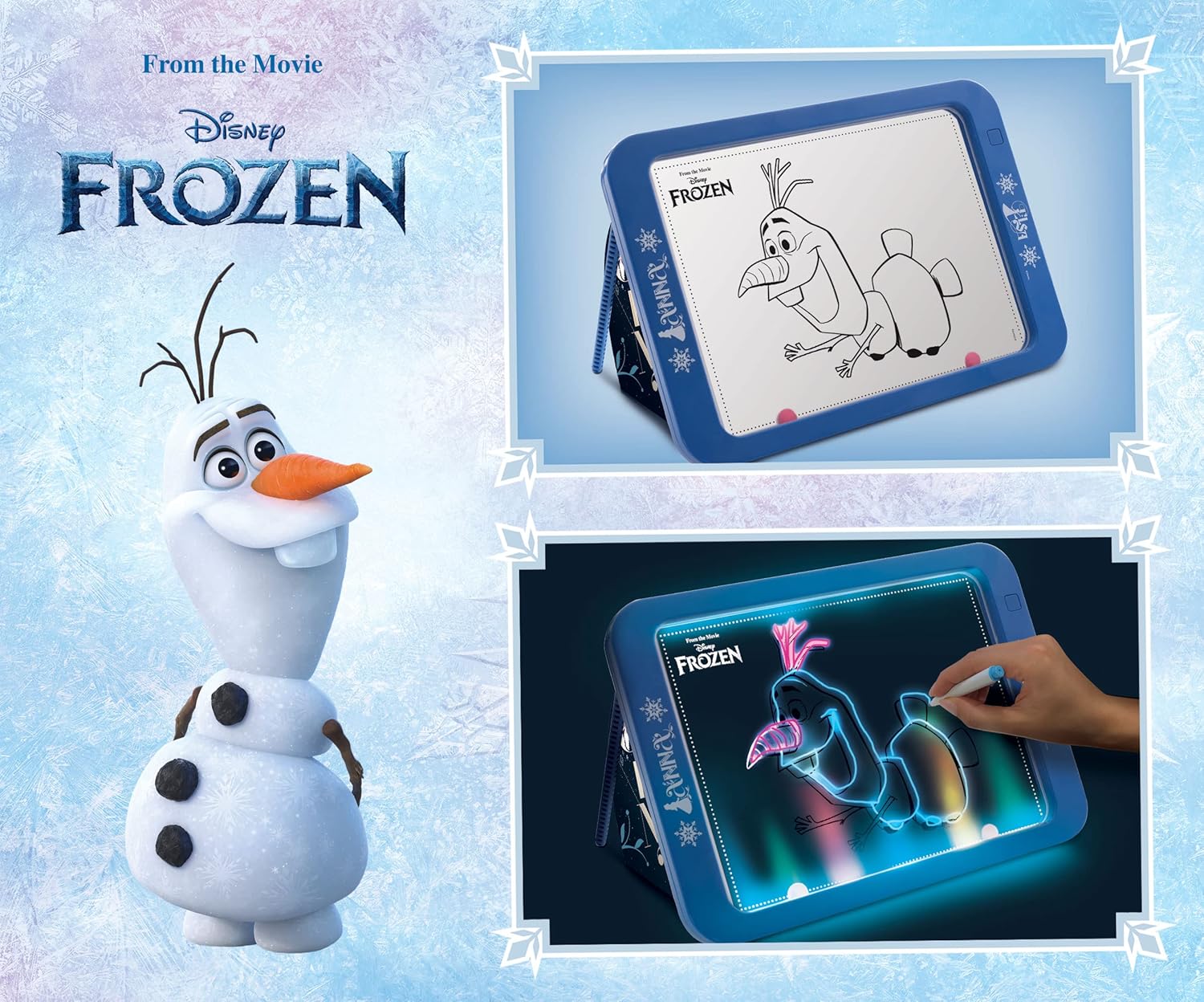 Ardoise magique LED Reine des Neiges avec feutres fluorescents – Image 4