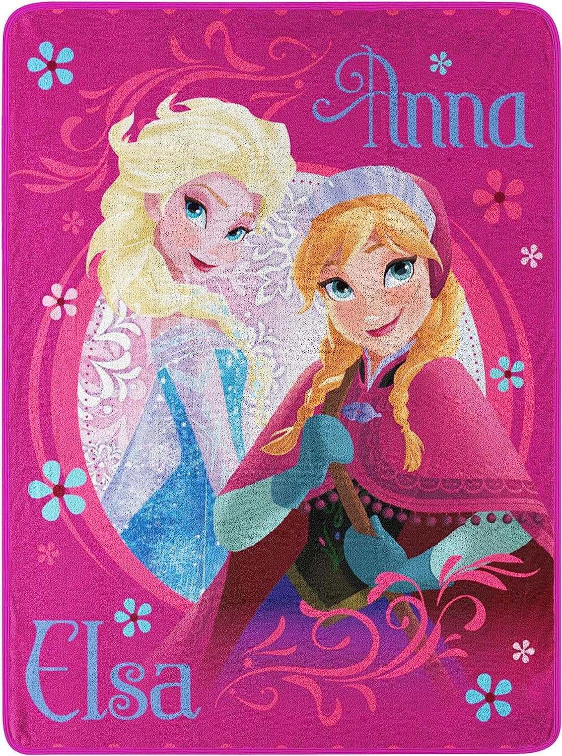 Plaid Disney La Reine des Neiges Loving Sisters en micro raschel 116,8 x 152,4 cm