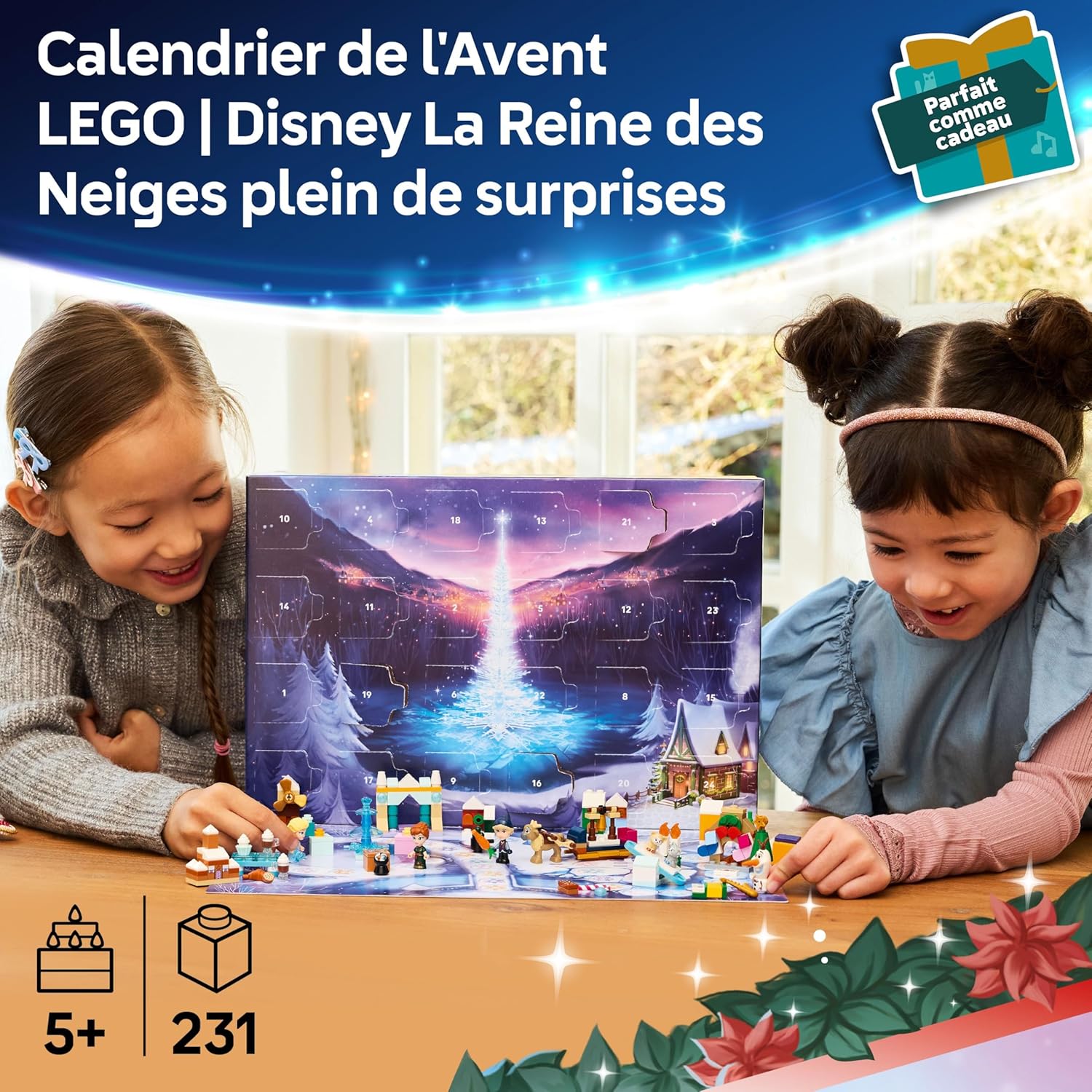 Calendrier de l’Avent 2025 LEGO Disney La Reine des Neiges avec Anna, Elsa et 24 surprises 43273 – Image 2