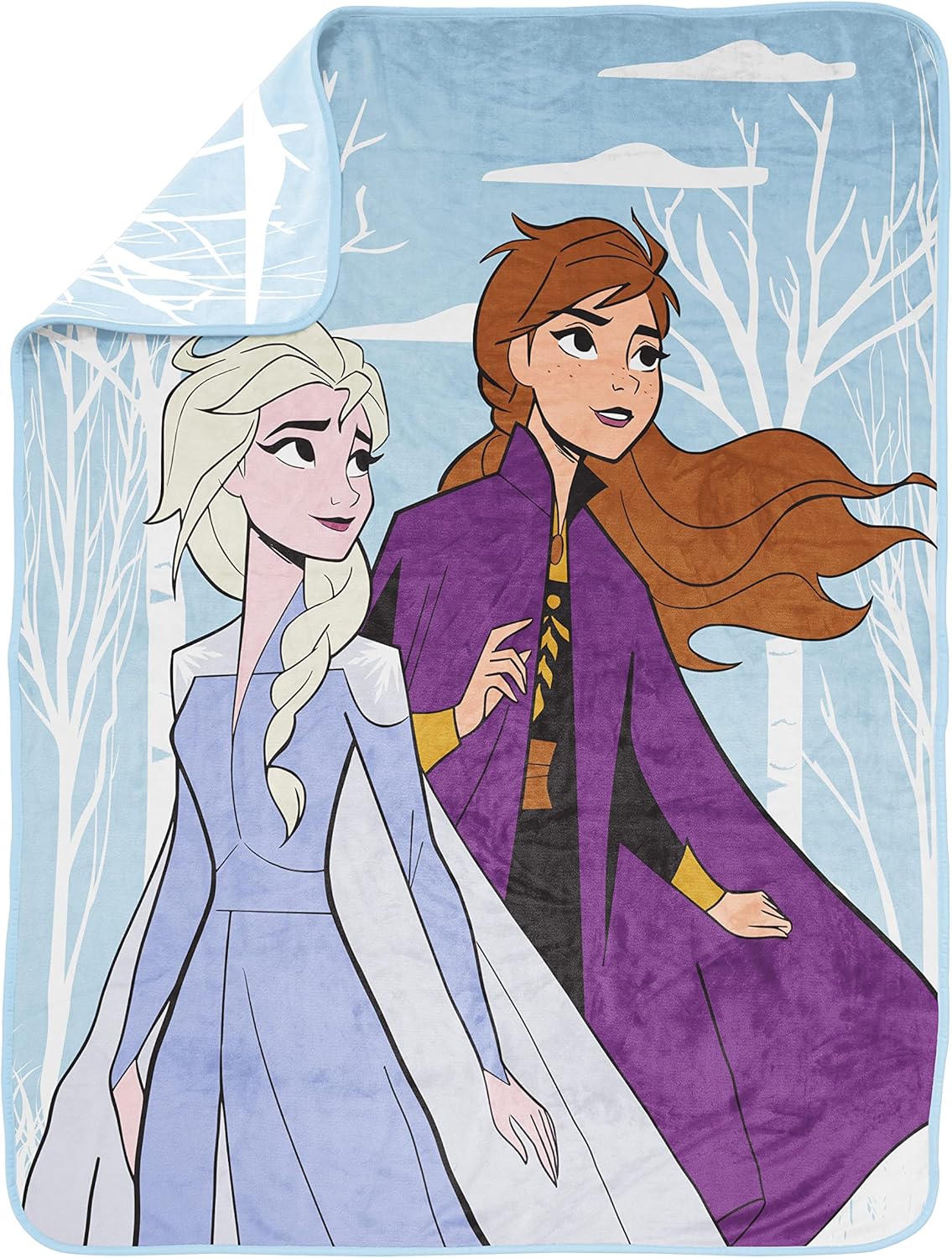 Plaid polaire La Reine des Neiges Les Soeurs Ensemble 130x150 en 100% microfibre – Image 2