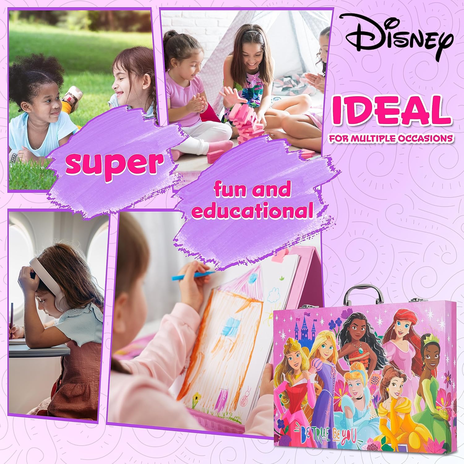Disney Reine des Neiges mallette de coloriage rose 130 pièces – Image 5