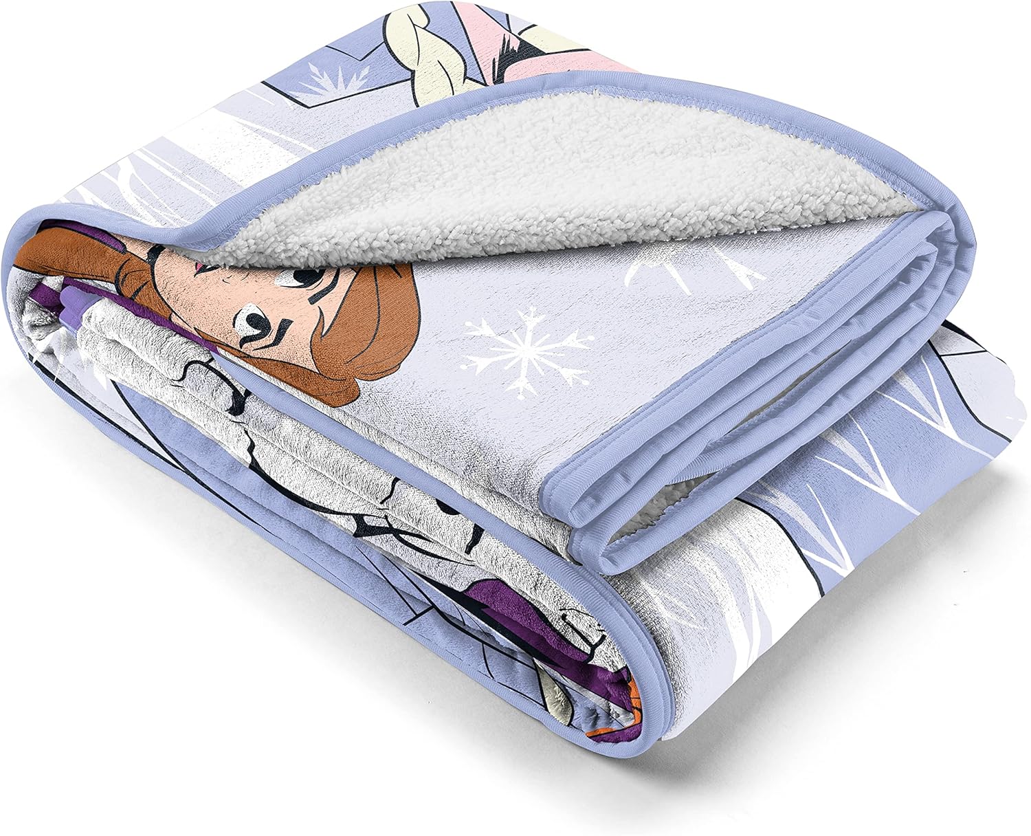 Couverture sherpa Disney La Reine des Neiges, scène hivernale en 100% microfibre, 130x150 cm – Image 3