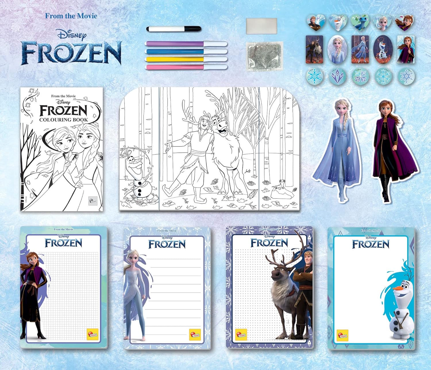 Sac à dos de coloriage Elsa La Reine des Neiges avec tableau et feutres – Image 4