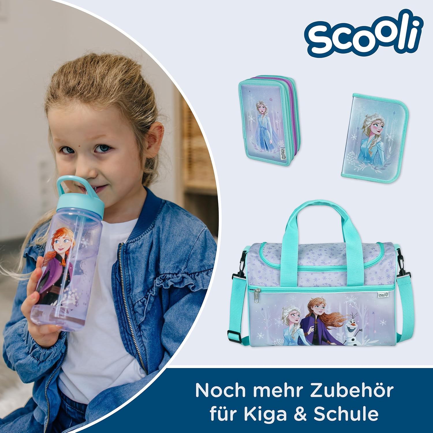 Sac à dos enfant Disney Frozen avec poche frontale, dès 4 ans – Image 7