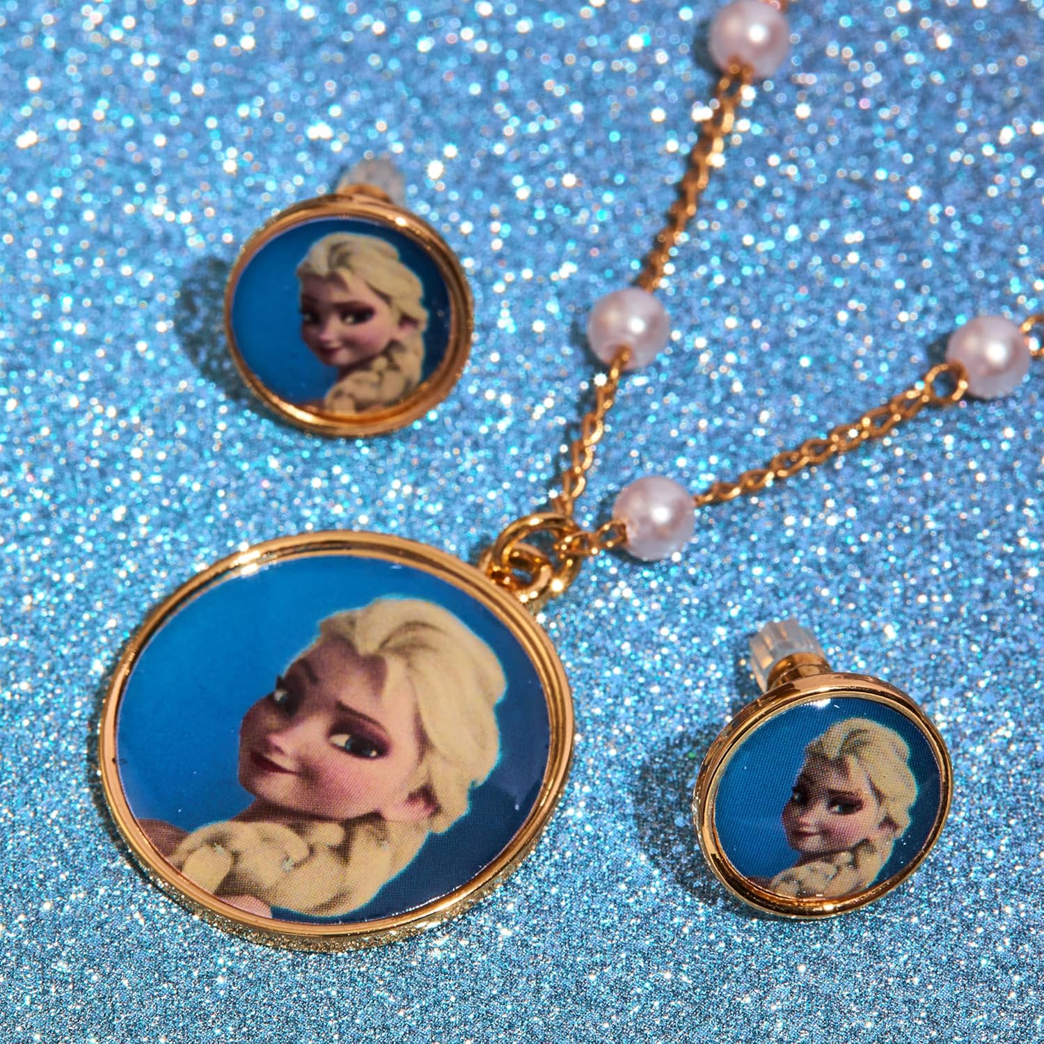 Parure d’amitié Stitch Disney pour enfant avec collier, bracelet et boucles d’oreille – Image 2