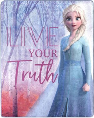 Couverture Disney Frozen Elsa Living Truth Silk Touch 101,6 x 127 cm