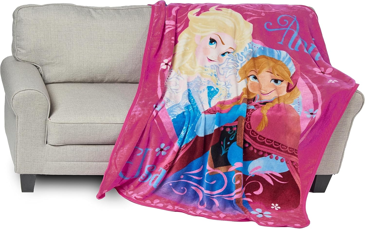 Plaid Disney La Reine des Neiges Loving Sisters en micro raschel 116,8 x 152,4 cm – Image 5