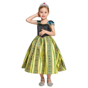 Robe verte Anna La Reine des Neiges avec option accessoires