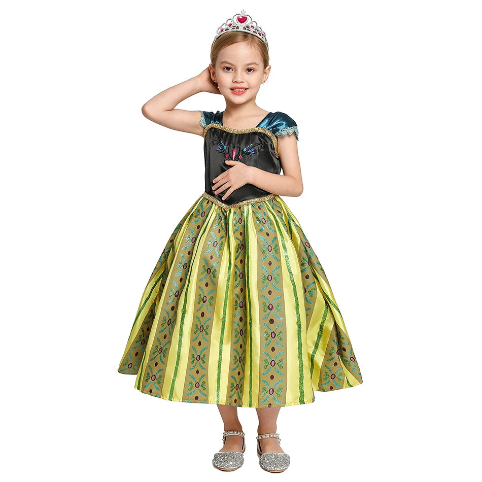Robe verte Anna La Reine des Neiges avec option accessoires