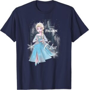 T-shirt Elsa aquarelle Disney La Reine des Neiges