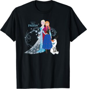 T-shirt Disney La Reine des Neiges Anna et Elsa, coupe Femme ou Homme