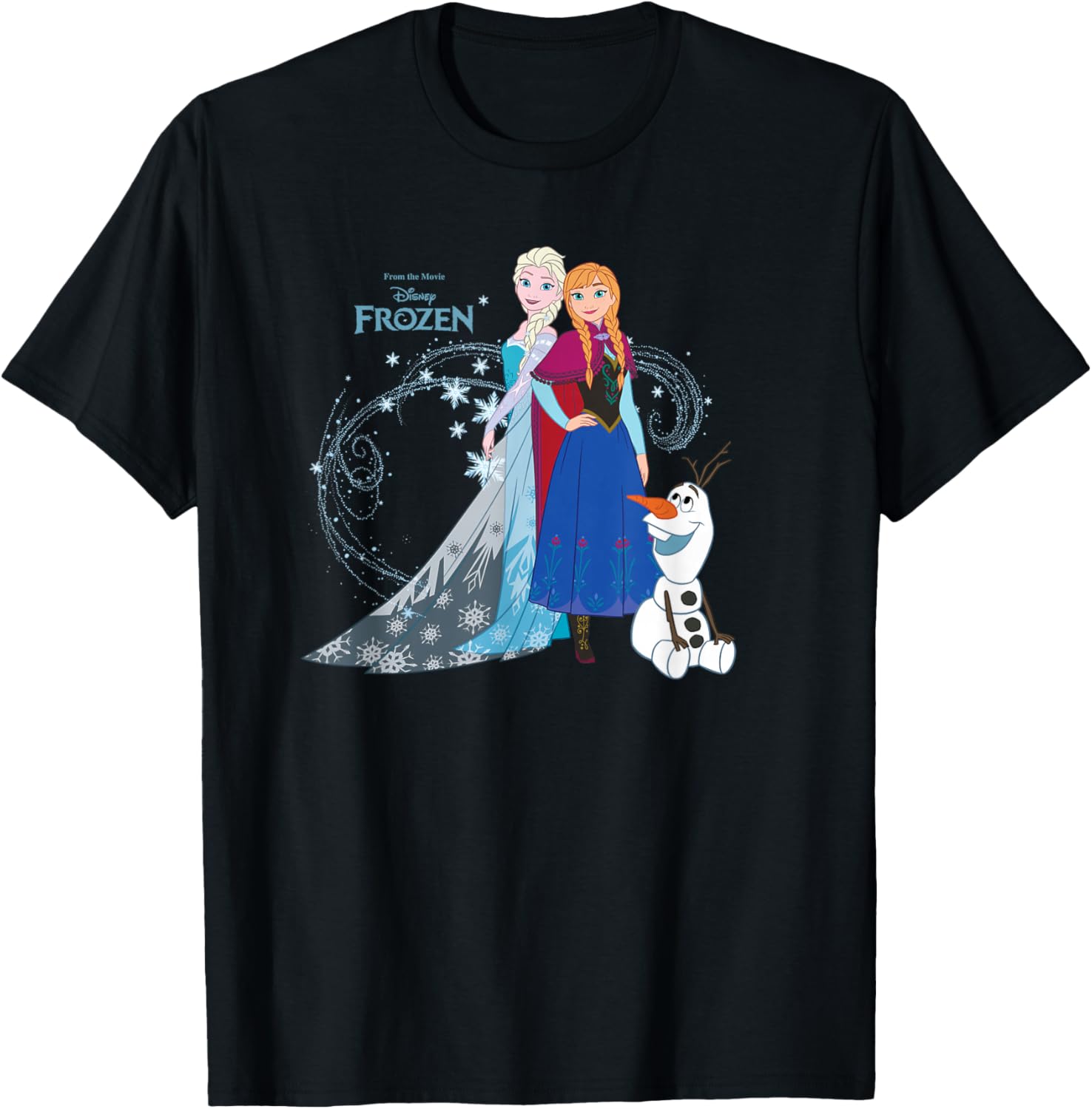 T-shirt Disney La Reine des Neiges Anna et Elsa, coupe Femme ou Homme