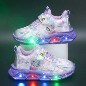 Baskets lumineuses Reine des Neiges violet ou rose