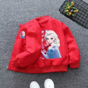 Blouson court Disney La Reine des Neiges bleu ou rouge