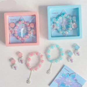 Boîte à bijoux La Reine des Neiges avec options bleue ou rose