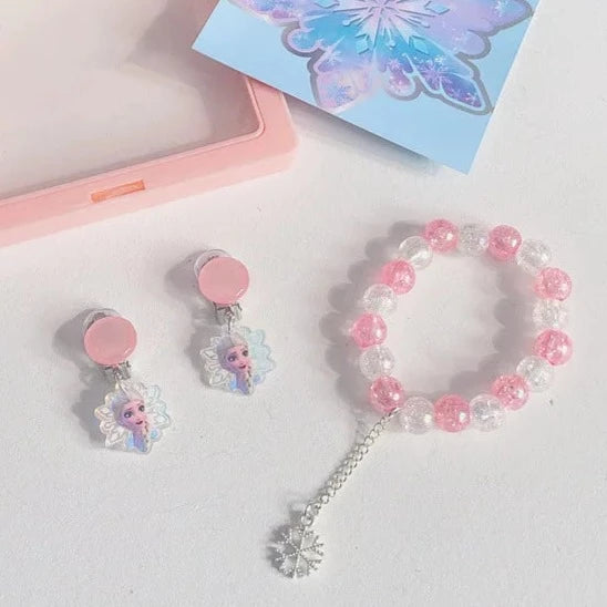 Boîte à bijoux La Reine des Neiges avec options bleue ou rose – Image 6